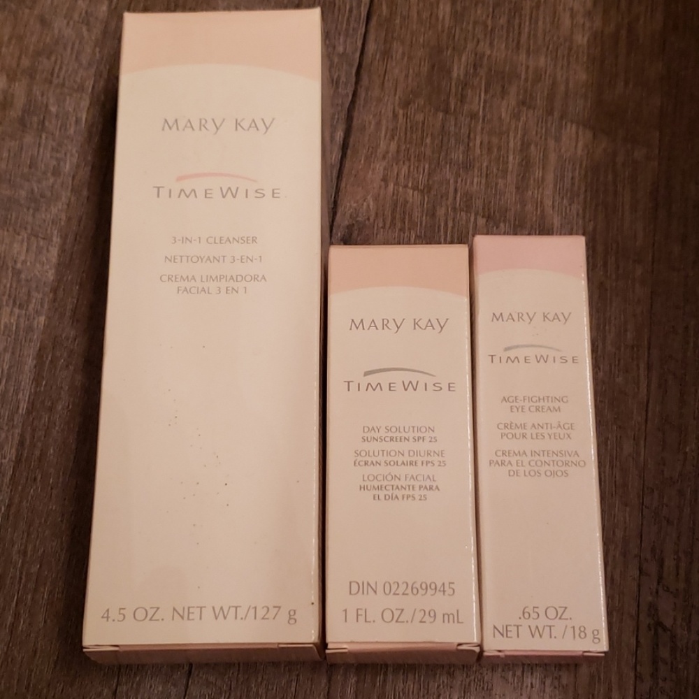 Cleanser/day cream/eye cream